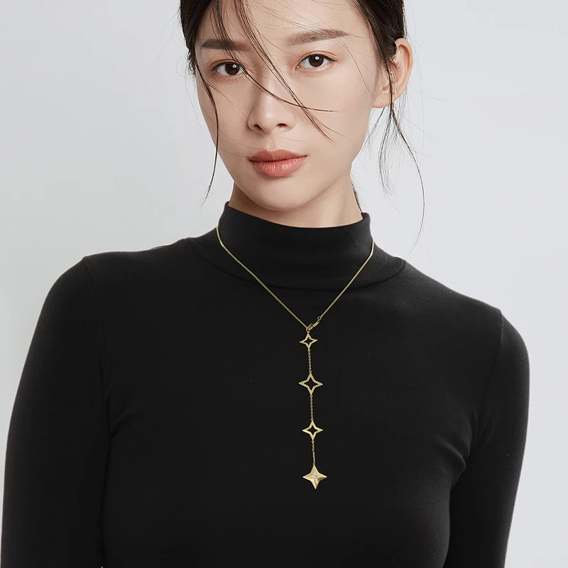 铜合金项链 时尚毛衣链欧美个性网红同款配饰百搭气质装饰项链女