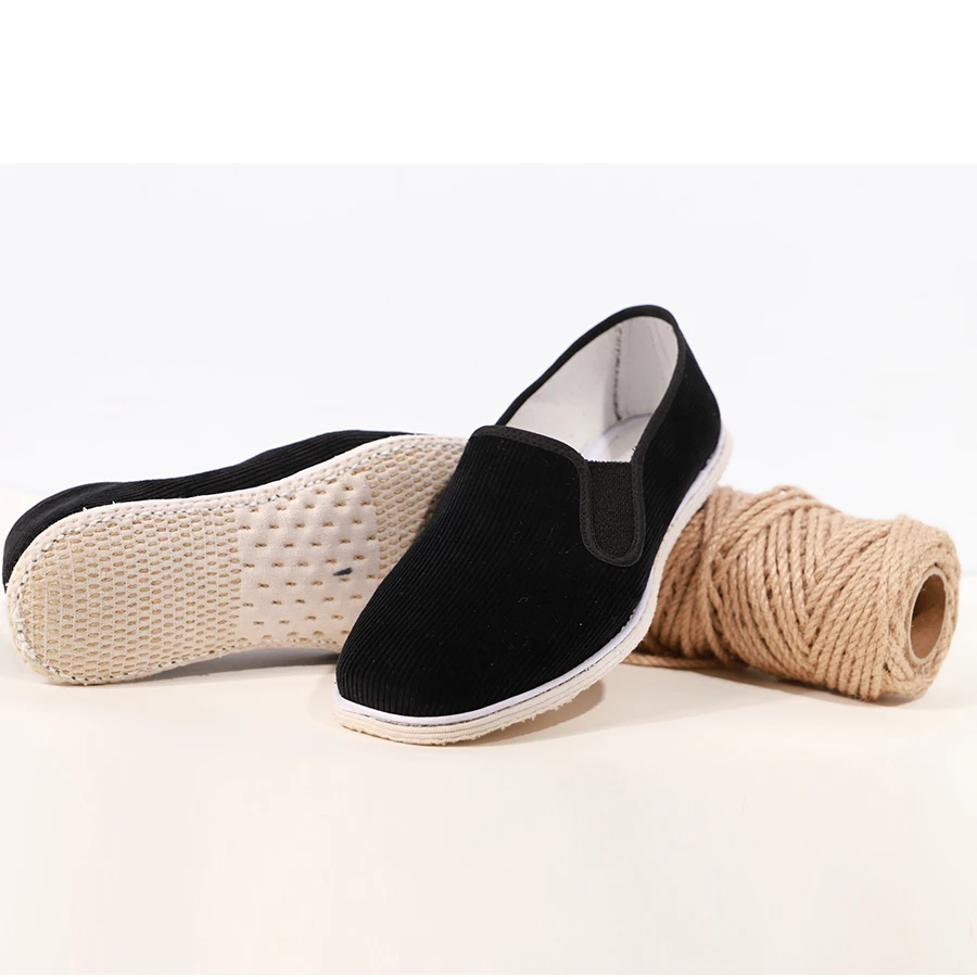 涑御坊手工麻绳纳底吸汗透气舒适千层底老布鞋