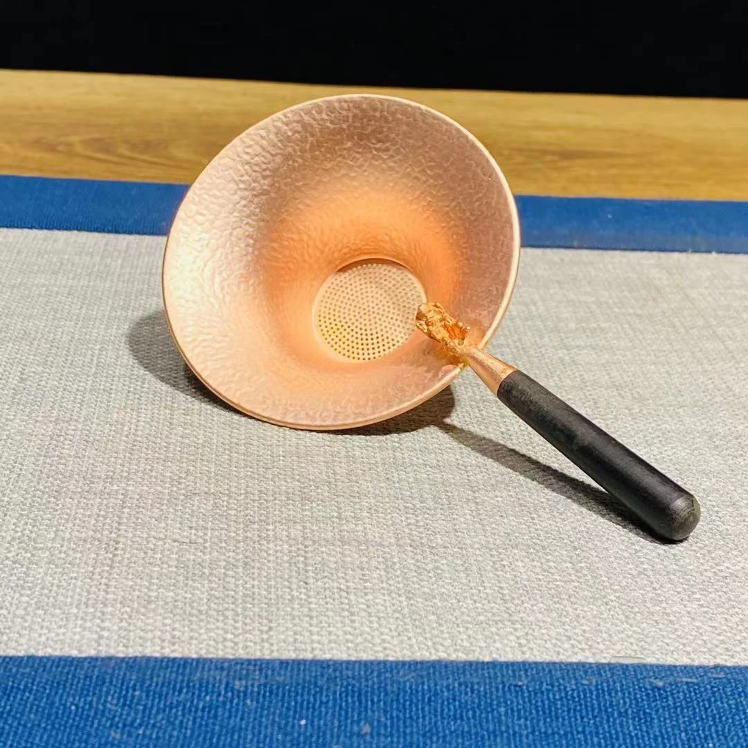 漏斗 龙头漏 茶漏 紫铜漏 纯手工实木龙头漏家用