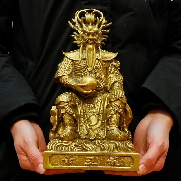 纯铜龙王爷神像酒柜摆件家用龙王像四海龙王铜像