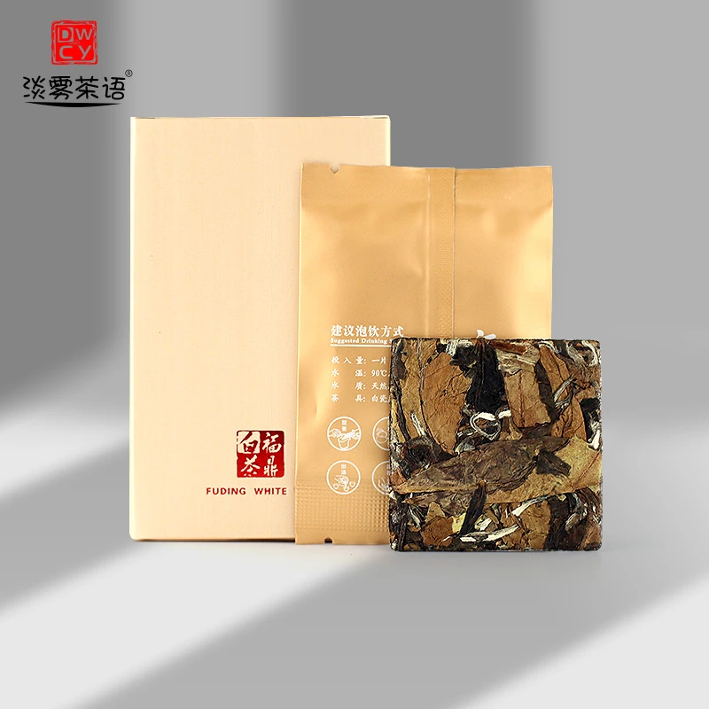 淡雾茶语2017年正宗福鼎白茶寿眉小饼干茶便携小方片老白茶5片/盒