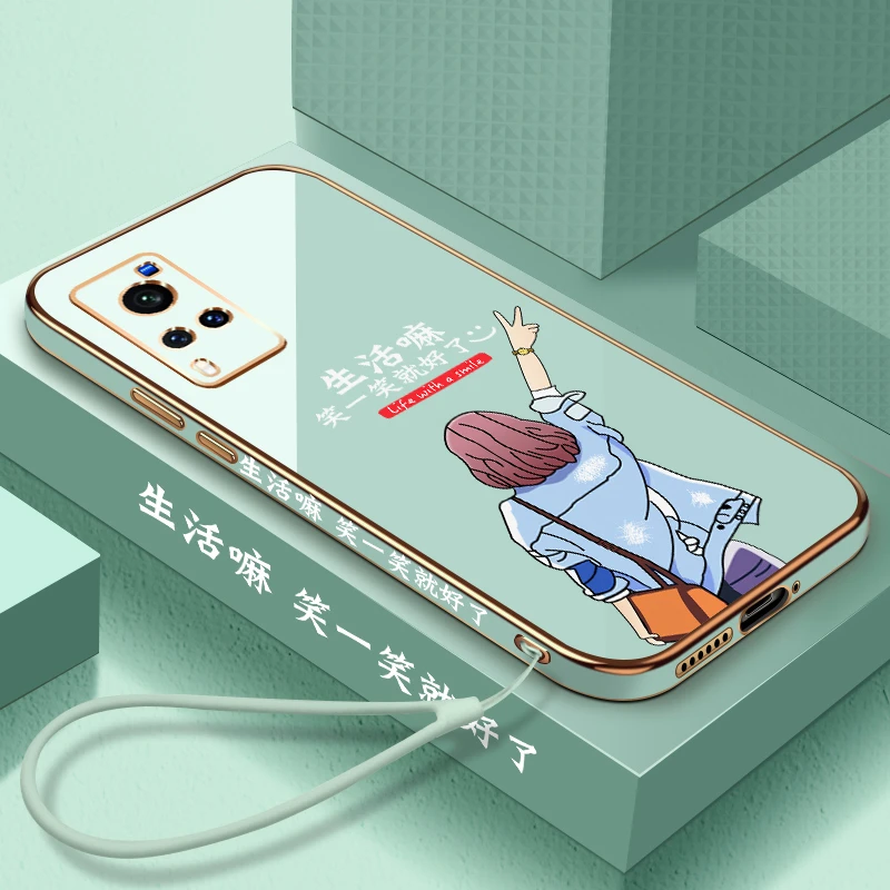 vivo系列手机壳电镀生活嘛女孩硅胶创意个性镜头全包防摔保护