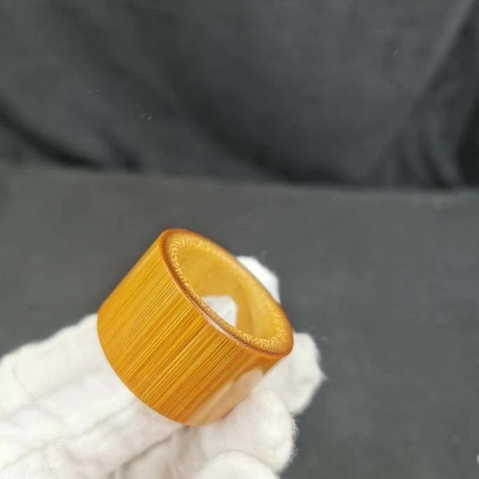 雅园竹根雕 扳指手把件 文玩 老竹根 手指玩物