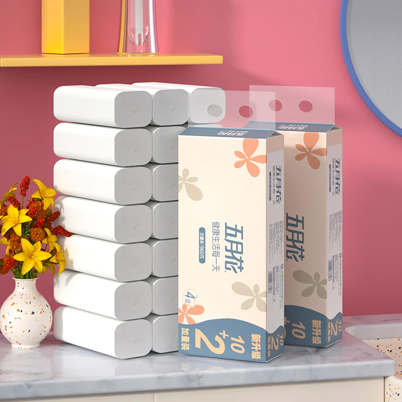 MAY FLOWER/五月花无芯卷纸960g加量1提12卷4层