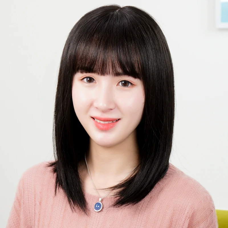 假发女长发自然全头仿真自然黑长直发真发减龄可扎中长发夏季薄款