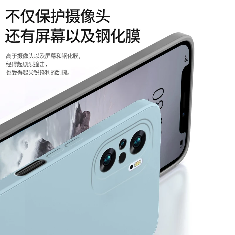 红米k40手机壳新款k40pro+直边液态硅胶k40游戏增强版个性简约款