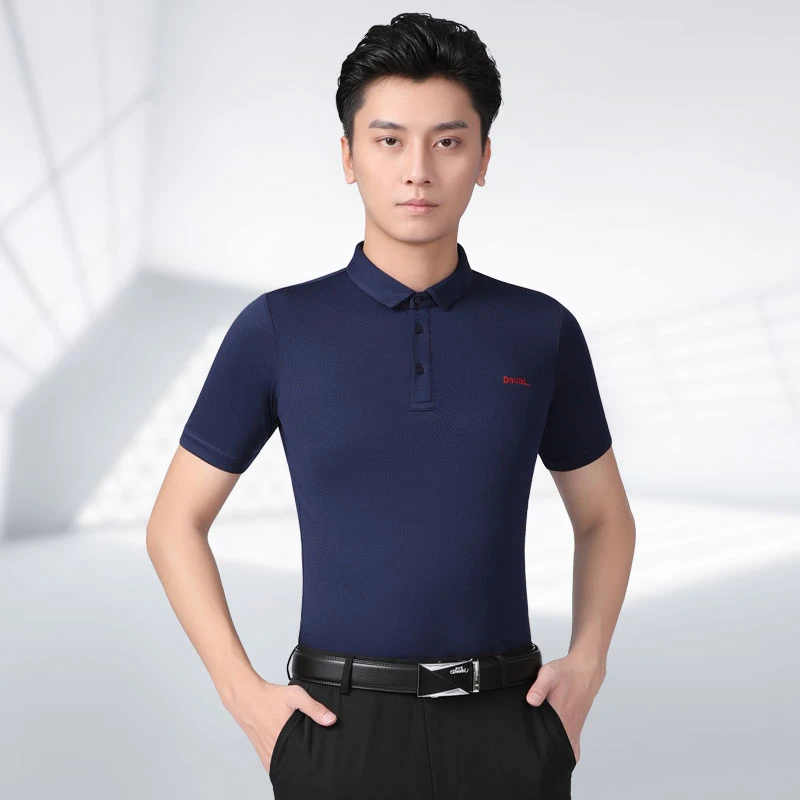 丹宝罗男士小方块衬衣领短袖交谊舞服装摩登舞练功服舞衣跳舞上衣