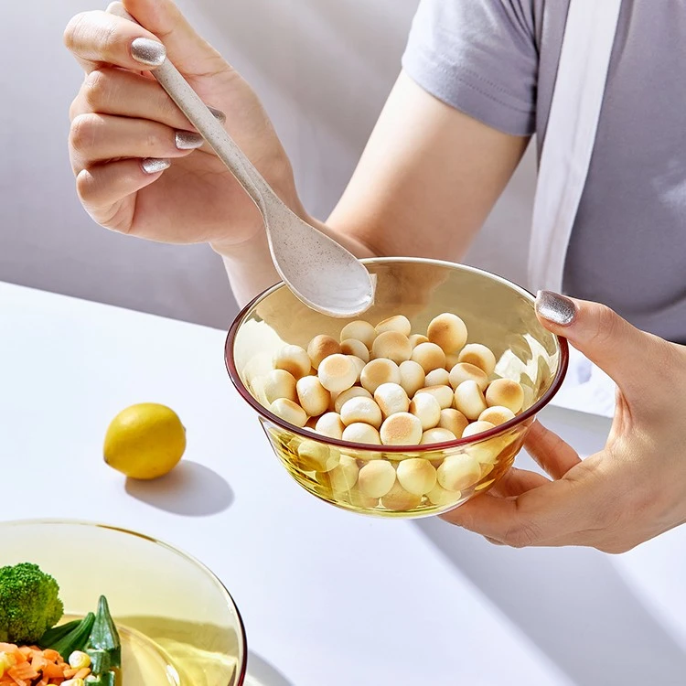 钢化带盖琥珀色玻璃餐具套装沙拉碗面碗家用饭碗汤碗吃饭