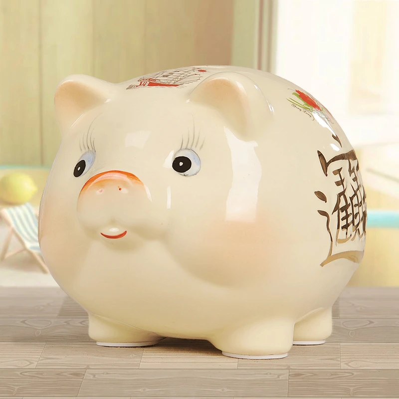 景德镇飞赫现代家居猪存钱罐摆件