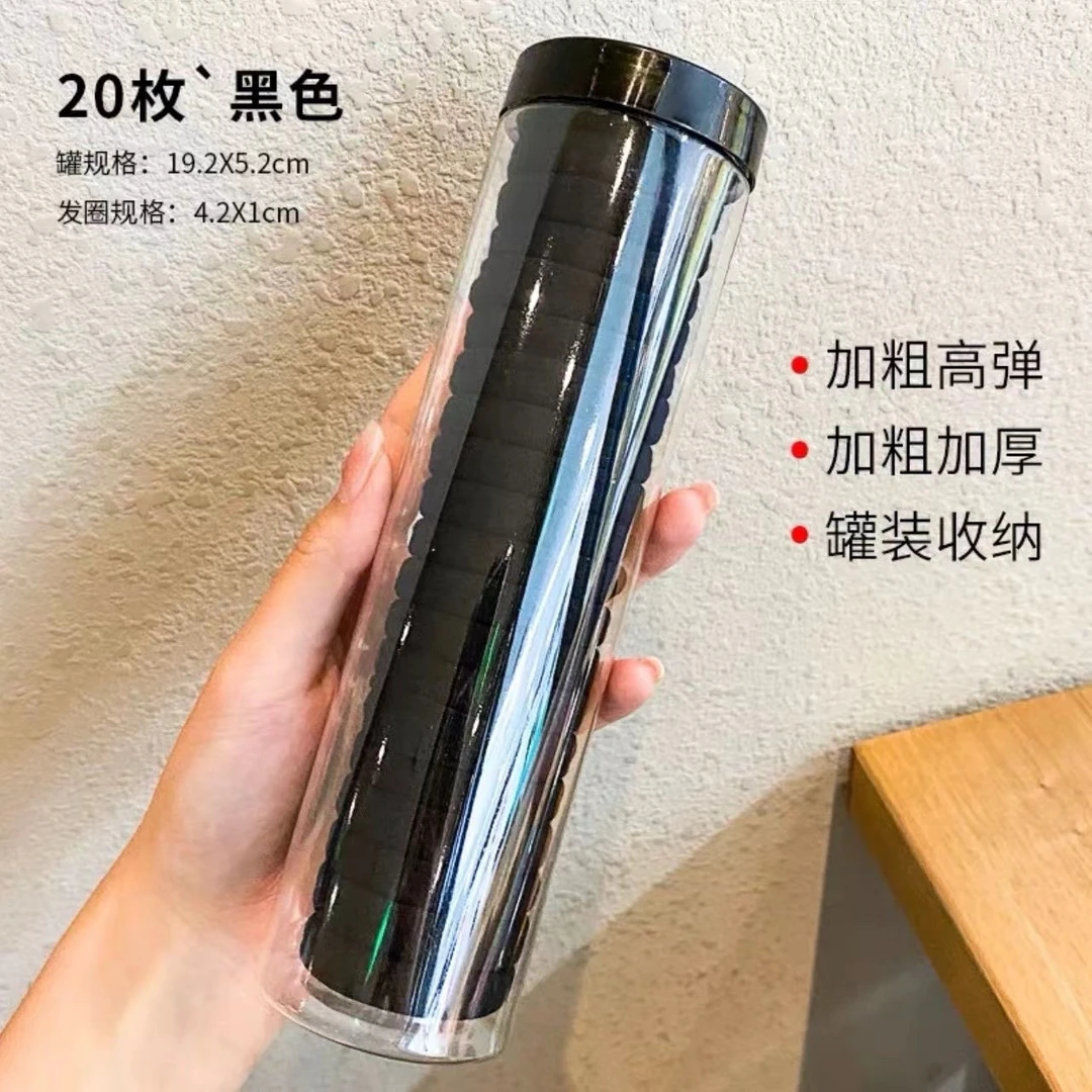 【40根9.9】灌装头绳发圈皮筋韩版女扎头高弹力发圈宽边无接缝