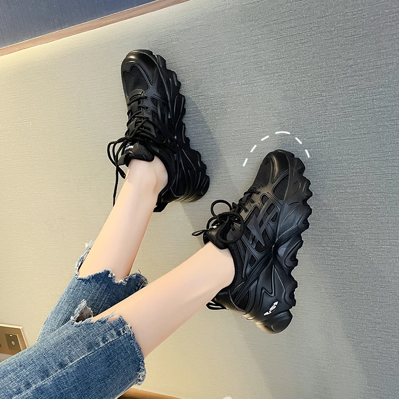 奥古狮登老爹鞋女2024春夏时尚百搭休闲运动鞋百搭ins潮增高厚底