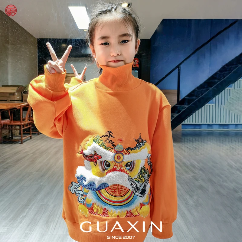 【古阿新国潮】原创中国风醒狮双绣卫衣