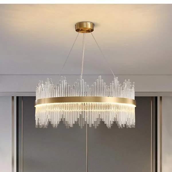 全铜轻奢吊灯客厅后现代简约高档水晶灯具餐厅卧室大气北欧网红灯