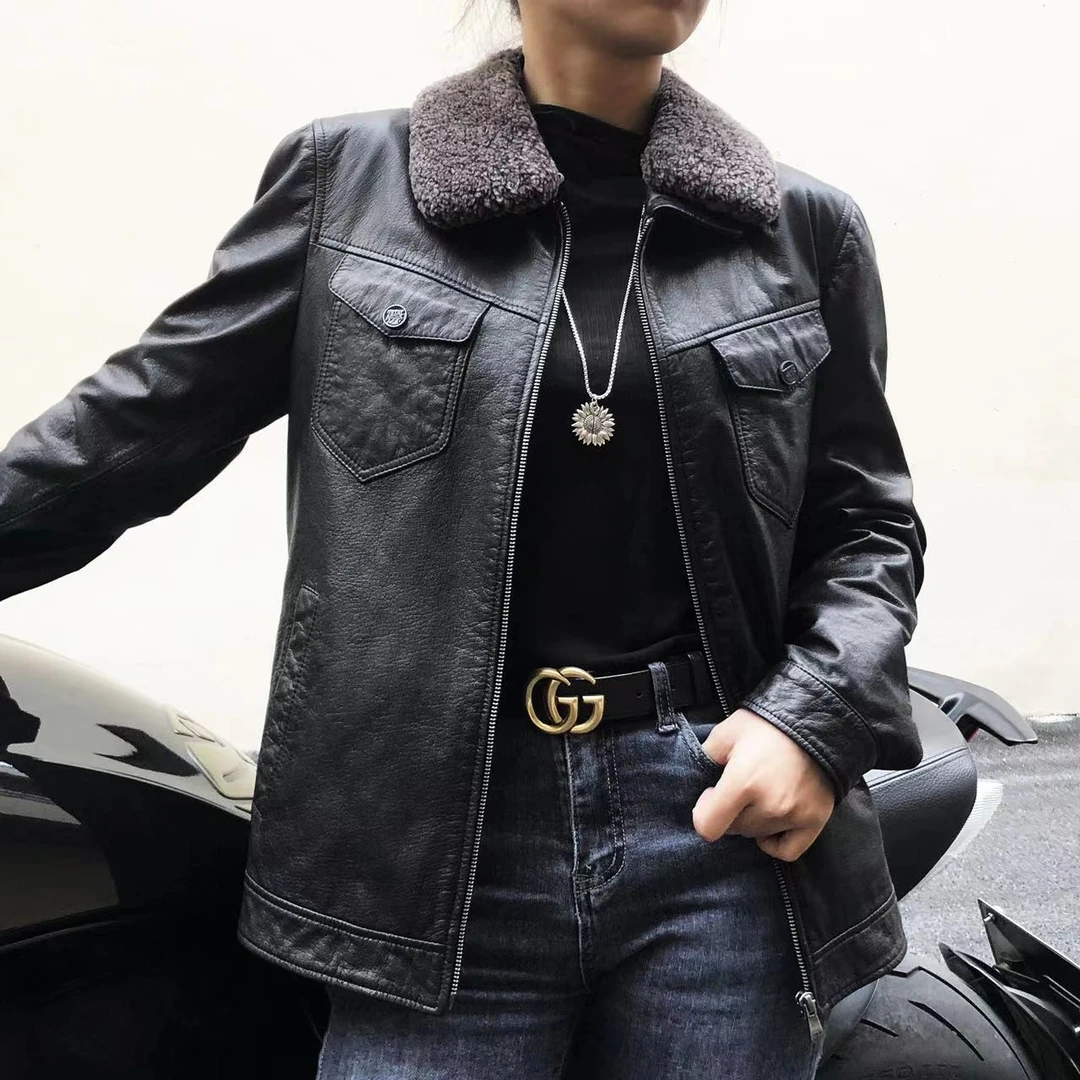 BALUNXI/巴伦希【宠粉爆款】男士真皮皮衣单装夹克牛皮皮衣D3026