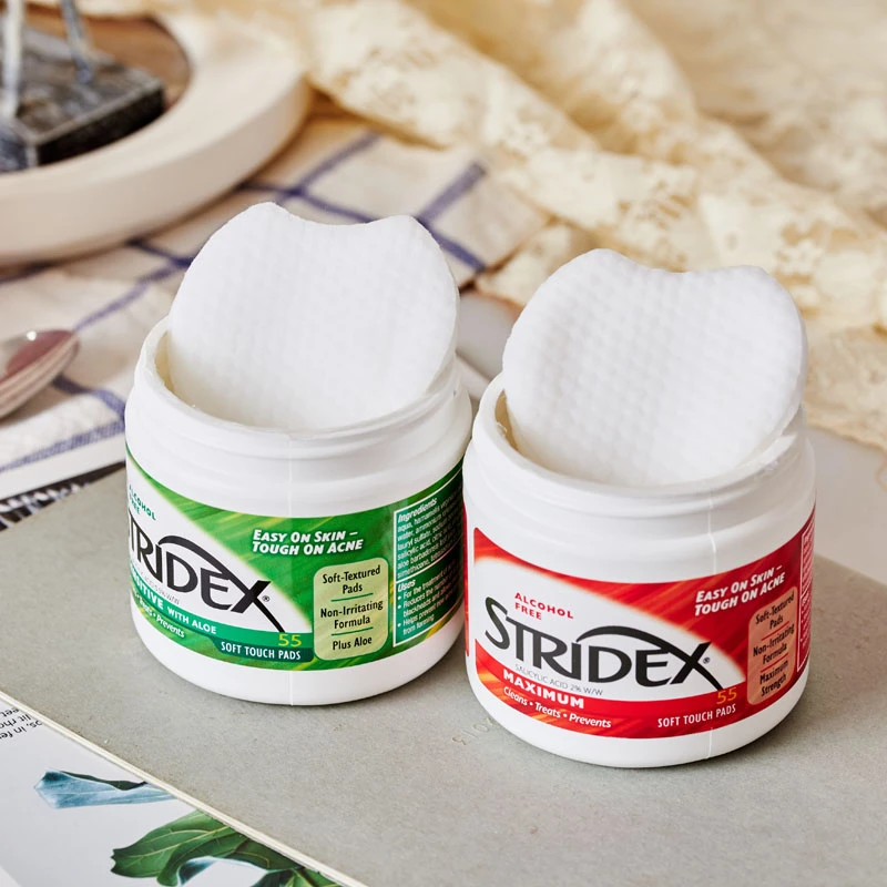 Stridex美国施颜适0.5%水杨酸棉片温和清洁粉刺黑头收缩毛孔祛痘