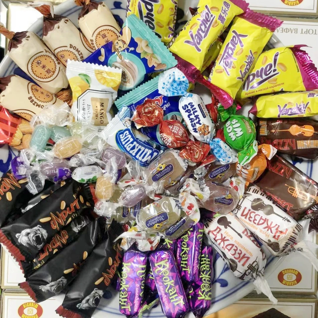 俄罗斯进口可爱什锦夹心巧克力糖果混装500克/袋可爱【散装】