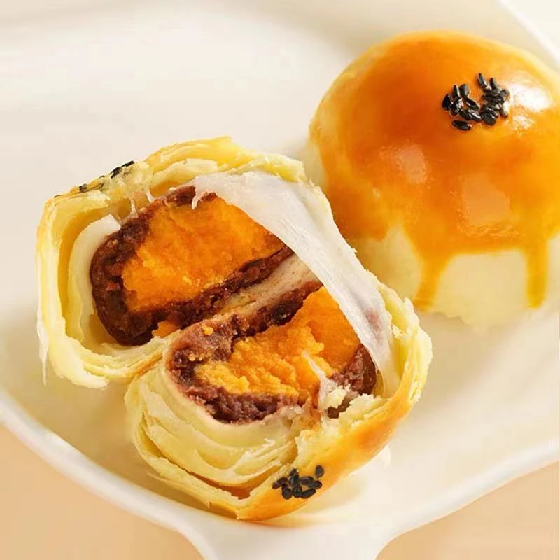 永兴蛋黄酥 蛋黄酥早餐点心55克*6个(红豆味/紫薯味/蛋黄味各2个）
