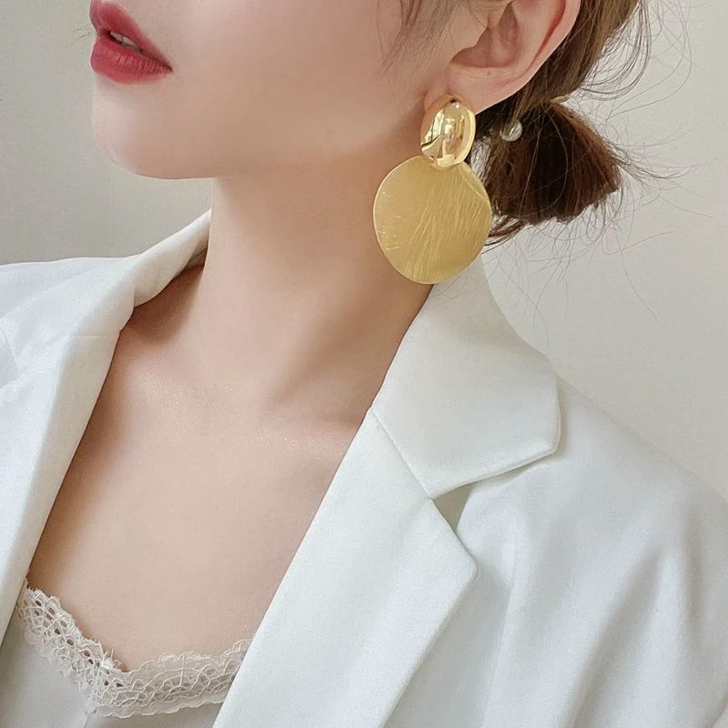 合金耳饰 女耳环新款个性欧美夸张银针时尚大气复古气质网红耳饰