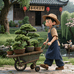 春枝晓盆景