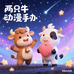 两只牛海贼王手办