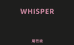 尾巴说WHISPER